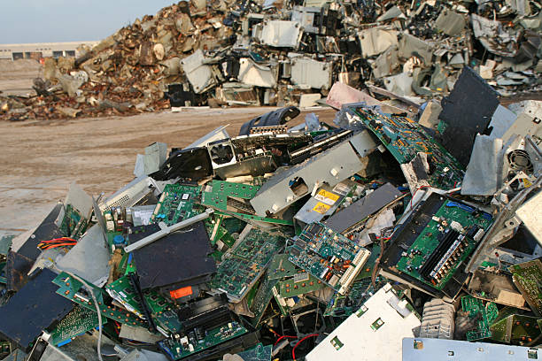 Computer, scrap metal and iron dump # 12 stock photo