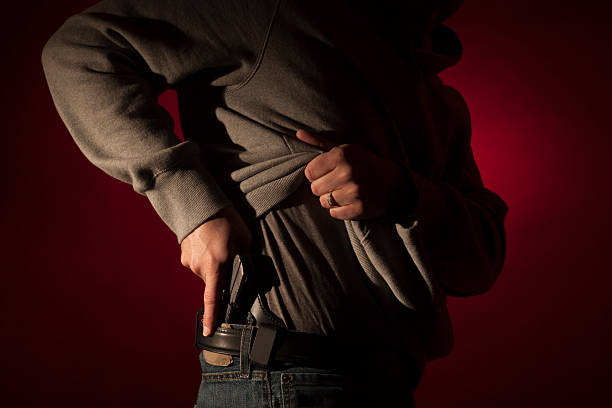 Conceal carry pistol stock photo
