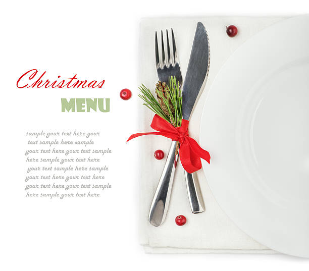 concept of the Christmas menu stock photo