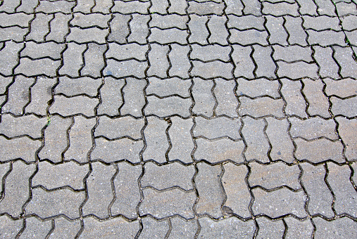 Concrete Block Or Road Cement Brick Block Background Texture Stock
