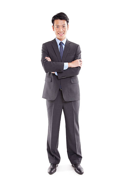 大胆なアジアのビジネスマン - スーツ　男性 ストックフォトと画像