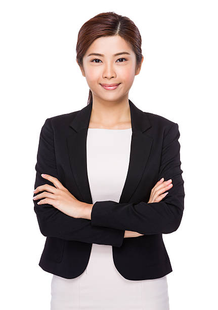 Confident asian businesswoman stock photo