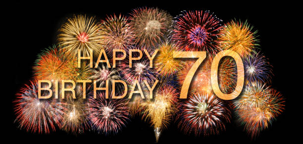 congratulations  on the 70th birthday stock photo
