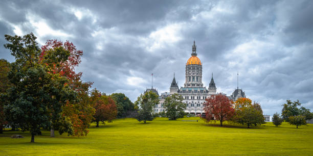 Connecticut State Capital building in Hartford stock photo