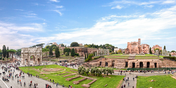 Historical and famous archeological area of Coliseum