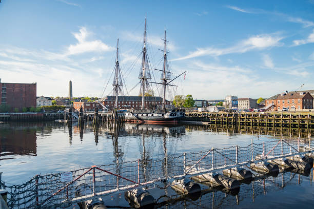 USS Constitution Boat in Boston stock photo