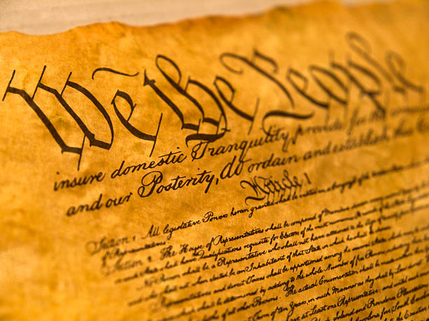 USA Constitution Parchment stock photo