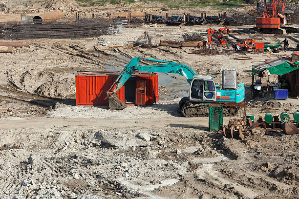 Construction site stock photo