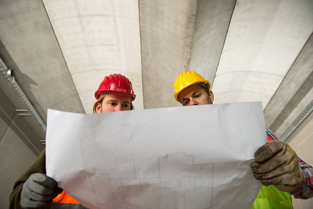 Construction workers stock photo