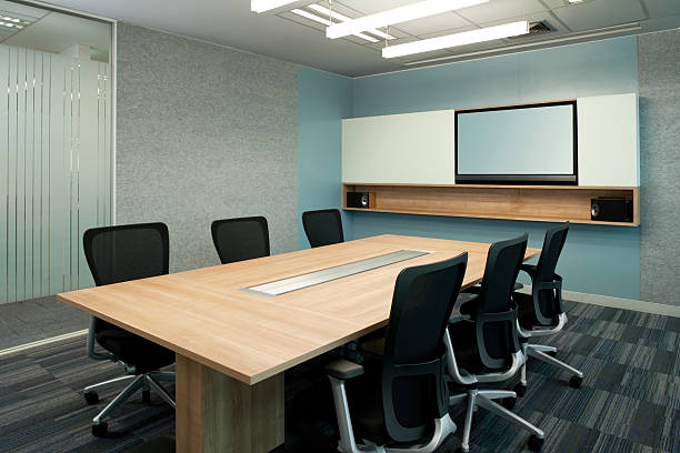 Contemporary Office Board Room stock photo