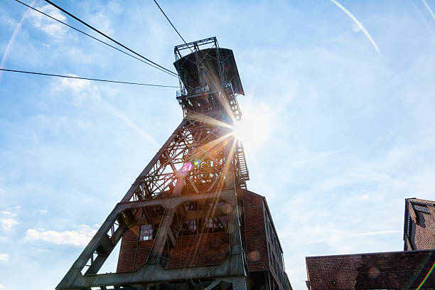 구 졸렌 콜리어리의 컨베이어 타워, 도르트문트 - dortmund 뉴스 사진 이미지