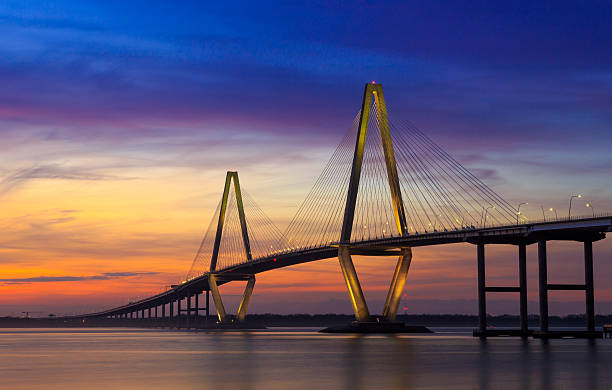 Cooper River Bridge - Charleston stock photo