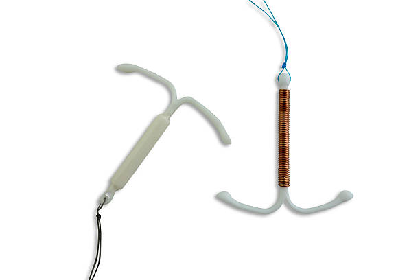 Copper & Hormonal IUD Isolated IUD . iud stock pictures, royalty-free photos & images