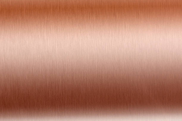 Copper plate A plate of brushed copper. copper texture stock pictures, royalty-free photos & images