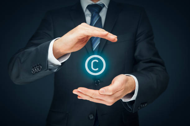 Copyright, patents and intellectual property stock photo