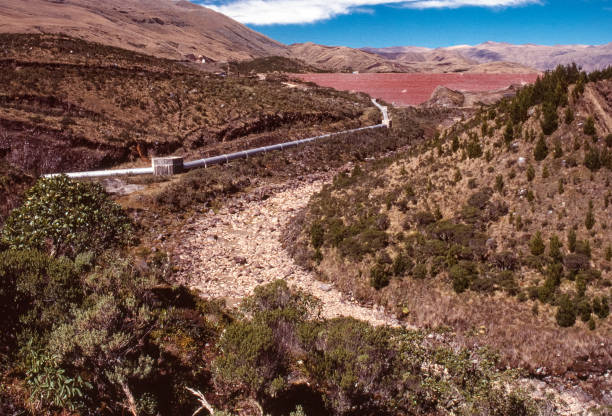 Corani Dam is located at Corani, Chapare Province, Cochabamba, Bolivia. stock photo