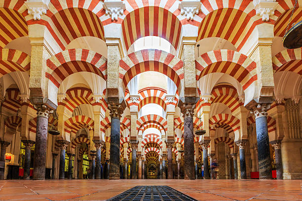 Cordoba, Spain Cordoba, Spain - September 29, 2016: Interior view of La Mezquita Cathedral in Cordoba, Spain. Cathedral built inside of the former Great Mosque. cordoba mosque stock pictures, royalty-free photos & images