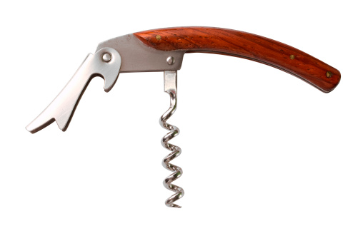 Isolated Corkscrew. Clipping Path.