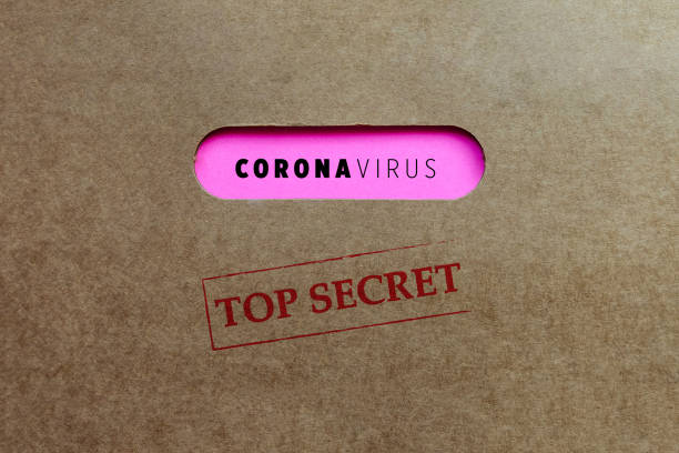 Corona virus. Top Secret File. stock photo