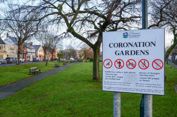 Coronation Gardens, Prestatyn stock photo