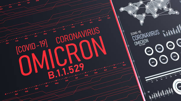 coronavirus b.1.1.529 - covid-19 variante omicron globale bedrohung - omikron stock-fotos und bilder