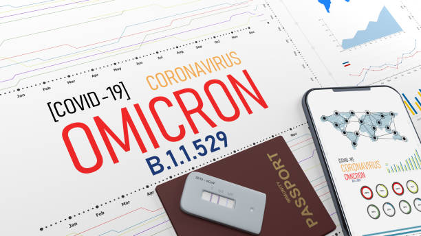 коронавирус covid-19 паспорт иммунитета коронавирус b.1.1.529 вариант омикрона - omikron стоковые фото и изображения