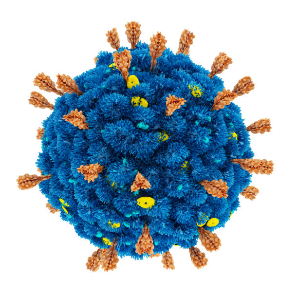 Coronavirus. COVID-19 Isolated Virus isolated on white background electron microscope stock pictures, royalty-free photos & images