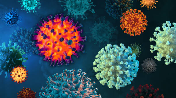 Coronavirus pandemic - The COVID-19 mutation variants stock photo