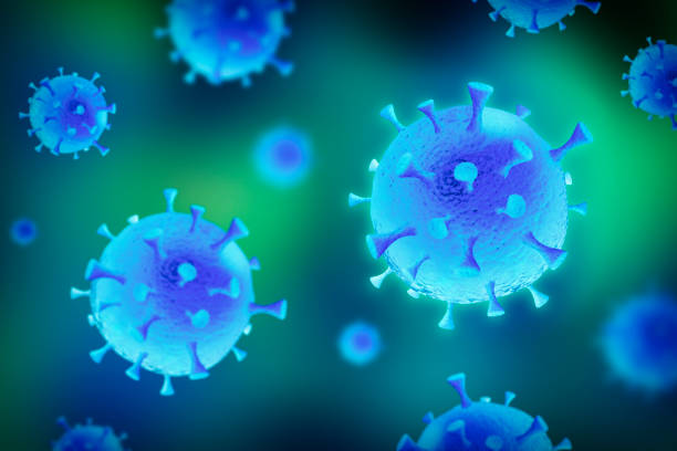 Visualisasi 3d dari coronavirus