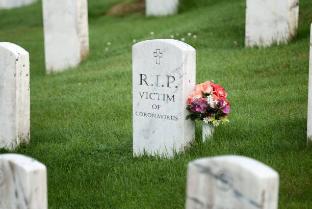 コロナウイルスの被害者 - 墓石 写真 ストックフォトと画像