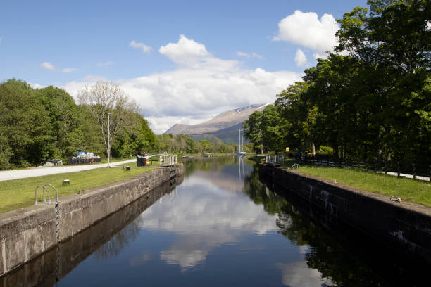 Corpach Sea Lock near Fort William in the Scottish Highlands, UK stock photo