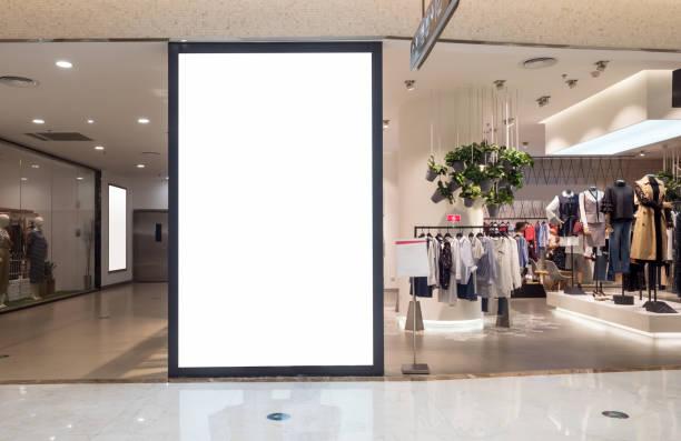 corridor of modern shopping mall - shopping imagens e fotografias de stock