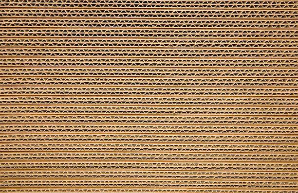 Corrugated Cardboard Edge View stock photo