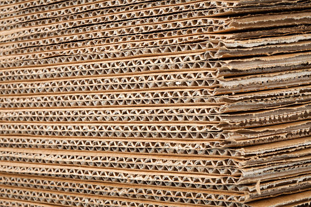 Corrugated cardboard stock photo