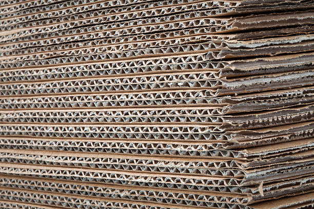Corrugated cardboard stock photo