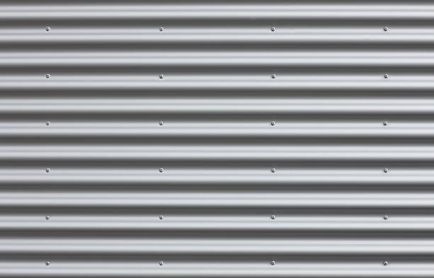 Corrugated Iron With Blanks stock photo