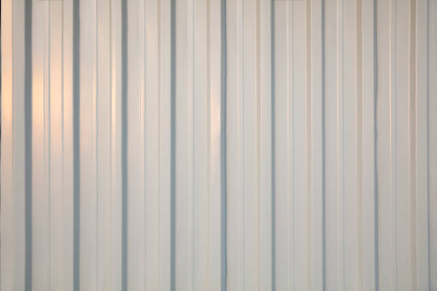 Corrugated metal texture wall background stock photo