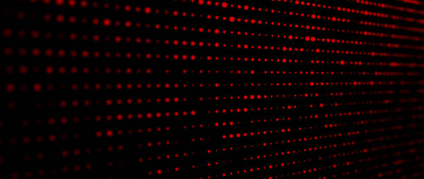 Corrupted code. Halftone texture. Cybernetic futuristic background. Big data visualization. Computer virus.3D rendering. stock photo