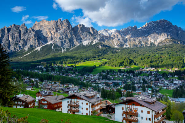 Cortina D'Ampezzo Itaiy stock photo
