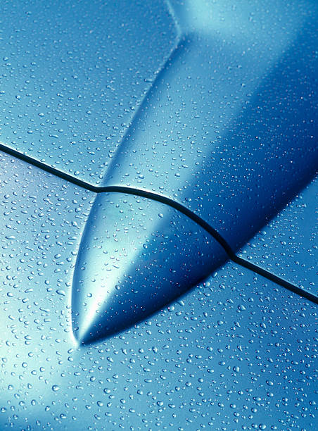 Corvette Droplets on a engine hood lacquered stock pictures, royalty-free photos & images