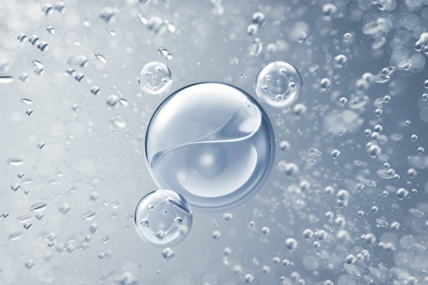 Cosmetic Essence and Liquid bubble stock photo
