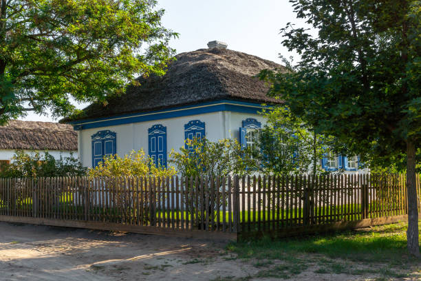 Cossack house - kuren stock photo