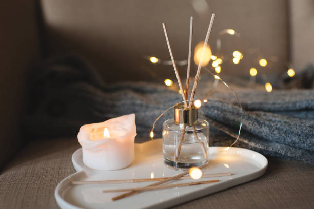 Cosy home atmosphere with fragrance stock photo