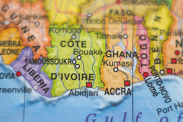 Cote Divoire country map . stock photo