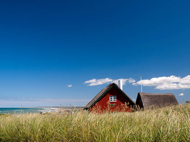 Cottage in Loenstrup, Denmark stock photo