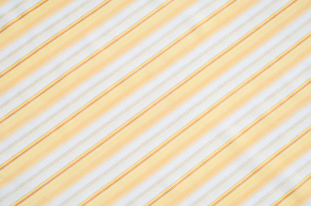 Cotton fabric texture, background, striped, with yellow stripes
