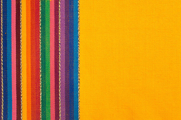 Cotton, Linnen, Wool Textile Fabric Canvas Detail Background Bunch of colorful cotton napkins stacked on top of each other. mexican culture photos stock pictures, royalty-free photos & images