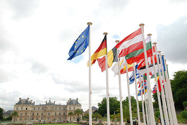EU country flags stock photo