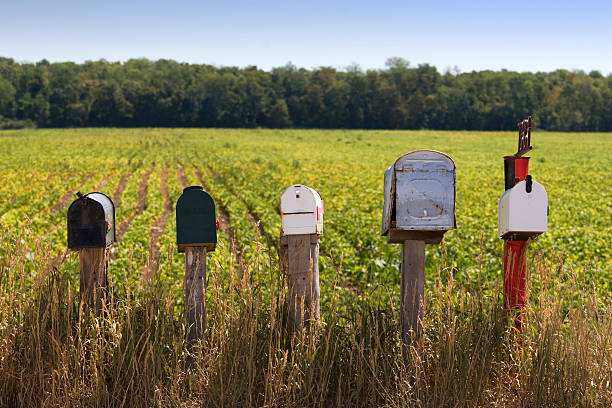 Country Mailboxes stock photo