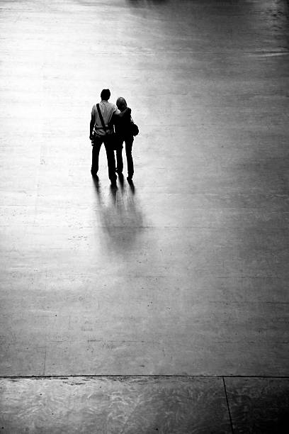 Couple at Tate Modern Museum. stock photo